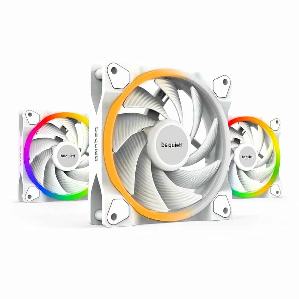 (image for) be quiet! Light Wings White 120mm ARGB PWM High Speed Triple Fan Pack